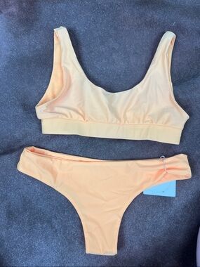Kulanis Kinis Sunflower Orange Bikini Top + Bottoms Set